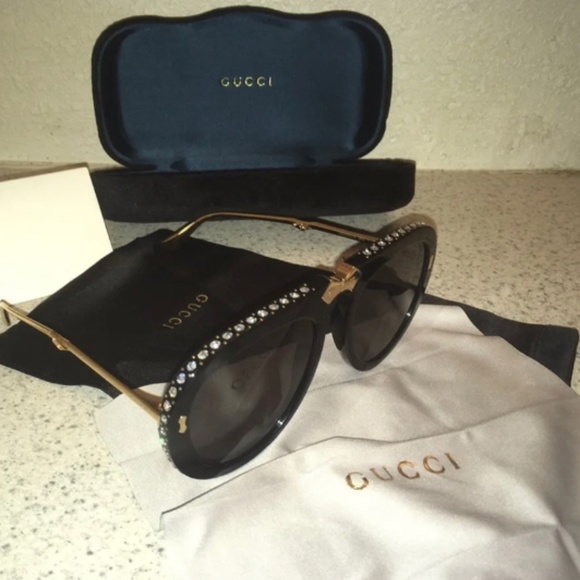 Gucci Other - Gucci Foldable Crystal Sunglasses